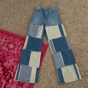 BDG patchwork wide leg jeans